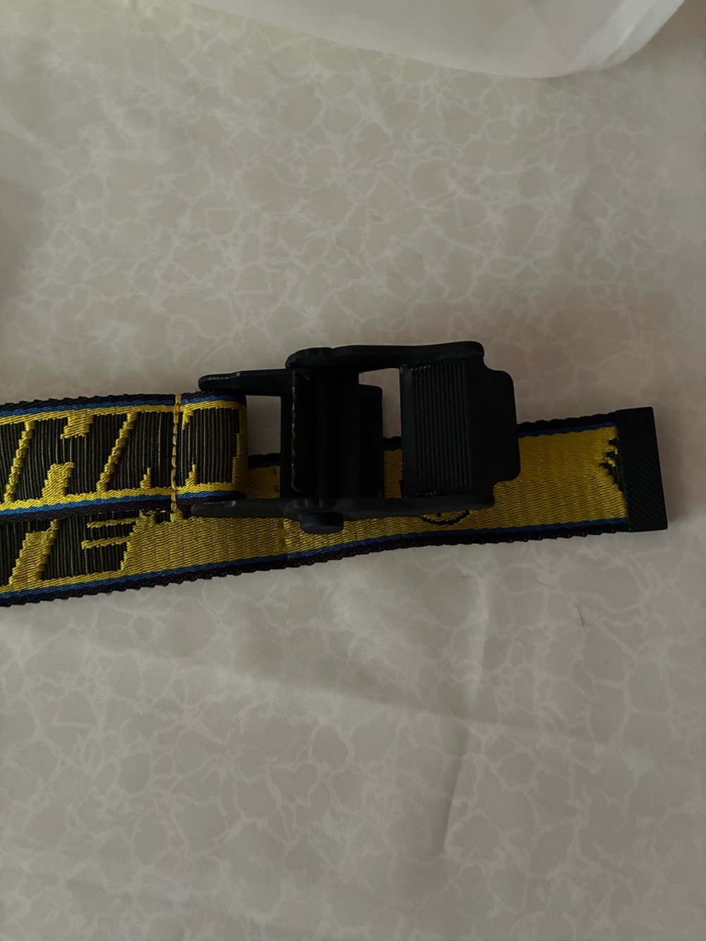 Off-White Yellow and Black Industrial Web Belt
